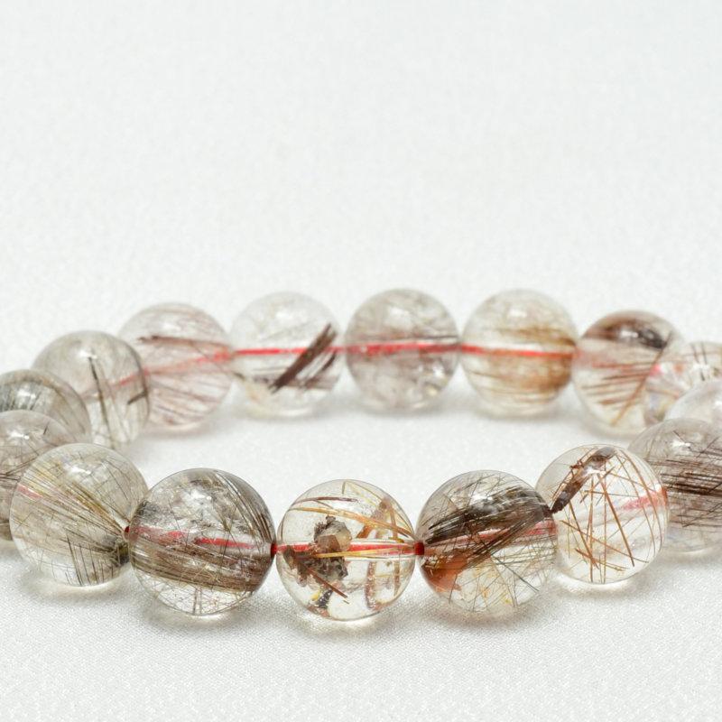 セール 20％OFF 天然石ブレスレット 13mm レッドルチルクォーツ【繊細