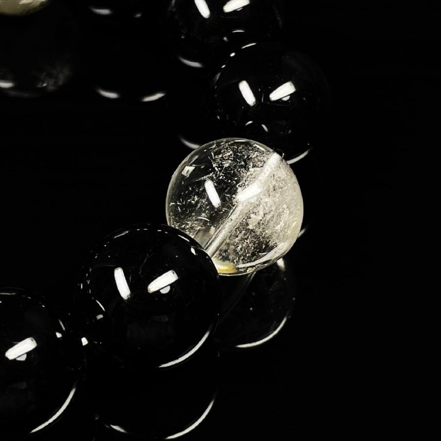 ドラゴンアゲート＊オニキス＊龍＊ブレスレット＊天然石＊パワーストーン 悪羅悪羅系】龍紋オニキス×黒龍紋アゲート×銀龍彫の天然石