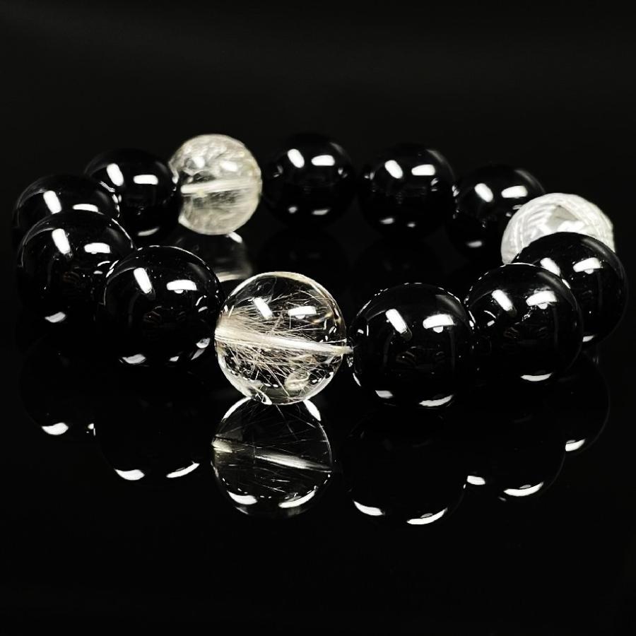 【インタリヨ】水晶「龍」-1 (ブラックルチル入) ブラックルチル