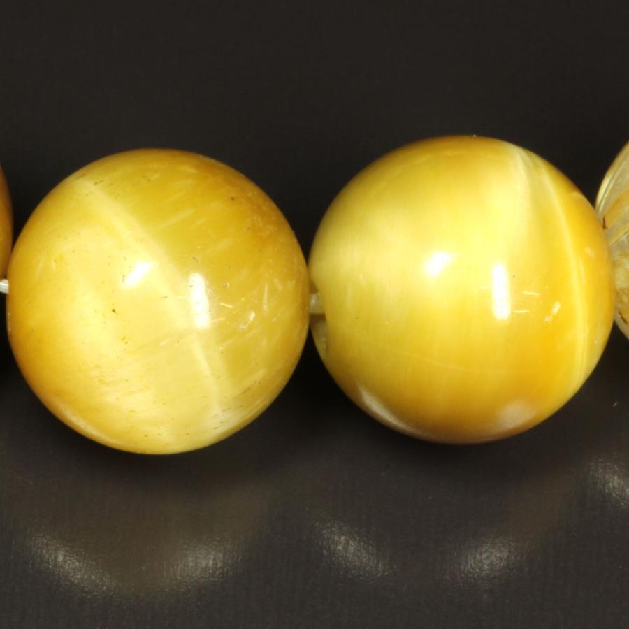 ゴールド ルチルクォーツ ブレスレット 金彫皇帝龍 本水晶 ゴールデン