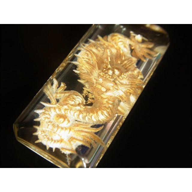 8 ｍｍ 長さオーダー可 浮彫龍がカッコイイ 皇帝龍水晶プレート タイガーアイ タイチンルチル ネックレス 最強金運の画像