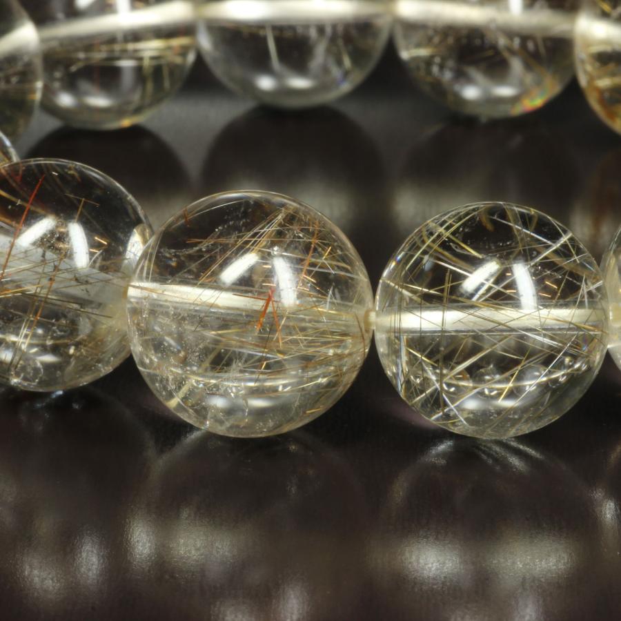 シルバールチル ブレスレット 虹入り銀針水晶 16ミリ 一点物 SiR19  【開運セット】 動画有 お守り   プレゼントの画像