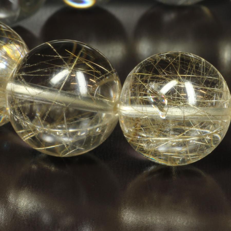 シルバールチル ブレスレット 虹入り銀針水晶 16ミリ 一点物 SiR19  【開運セット】 動画有 お守り   プレゼントの画像