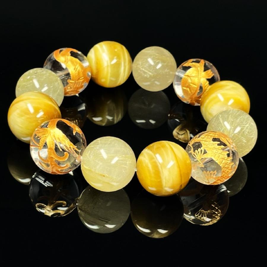 天然石ブレスレット【四神獣 開運祭】 成功を引き寄せる18ミリ 四神獣