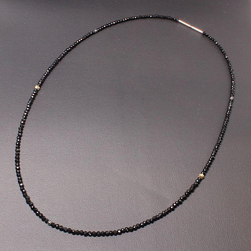K18 磁気ネックレス コンビネーションが最高 K18 18金 ビーズ カットオニキス ヘマタイト