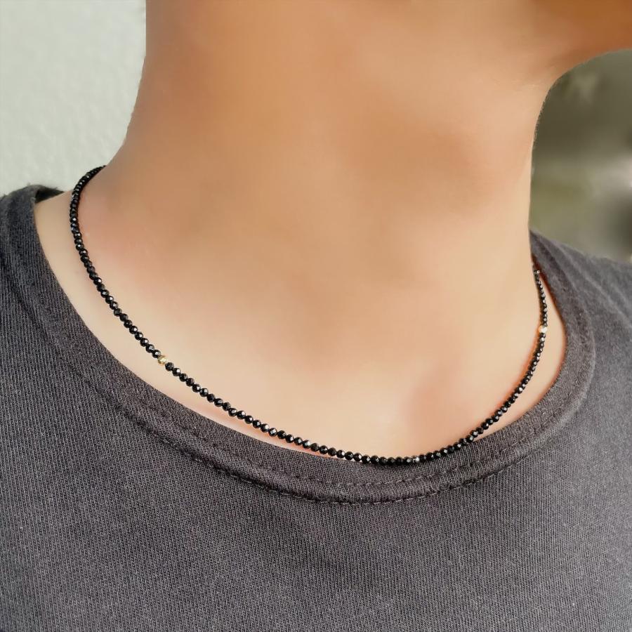 コンビネーションが最高 K18 18金 ビーズ カットオニキス ヘマタイト