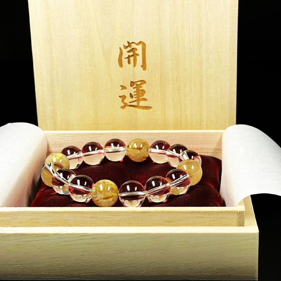 【金銭を呼び込む】金運最強‼️☆高品質☆プラチナルチル入り　本水晶　パワーストーン 金銭を呼び込む数珠金針水晶 ゴールドルチル 本水晶 クリスタル