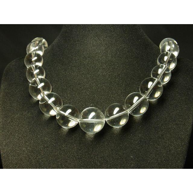 20 mm珠 18 mm珠 を使用 開運 天然石 本水晶 クリスタル ネックレス