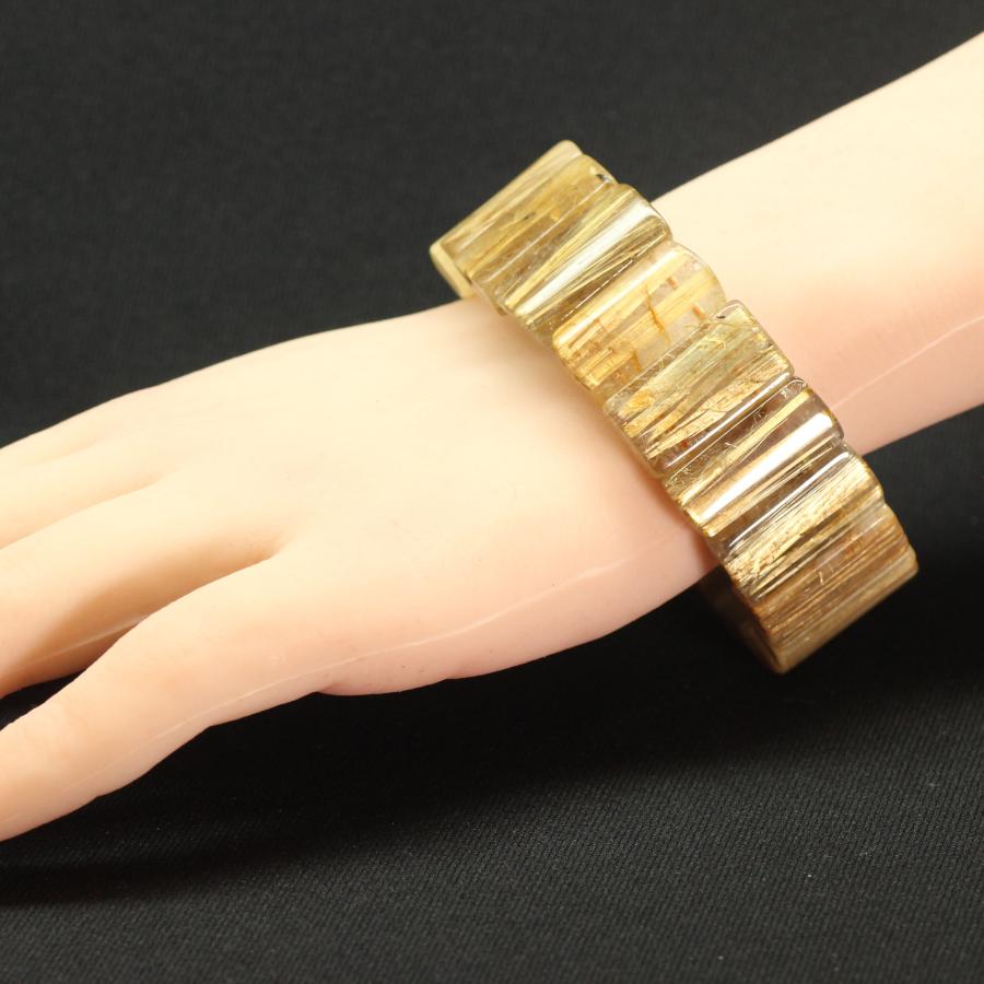タイチンルチル バングル 圧倒する存在感 23mm 89g 一点物 TB23 【開運セット】 動画有 お守り効果   プレゼントの画像