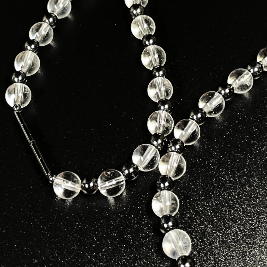 お洒落に決まりますテラヘルツ 本水晶 クリスタル 鉱石 ネックレス TBn