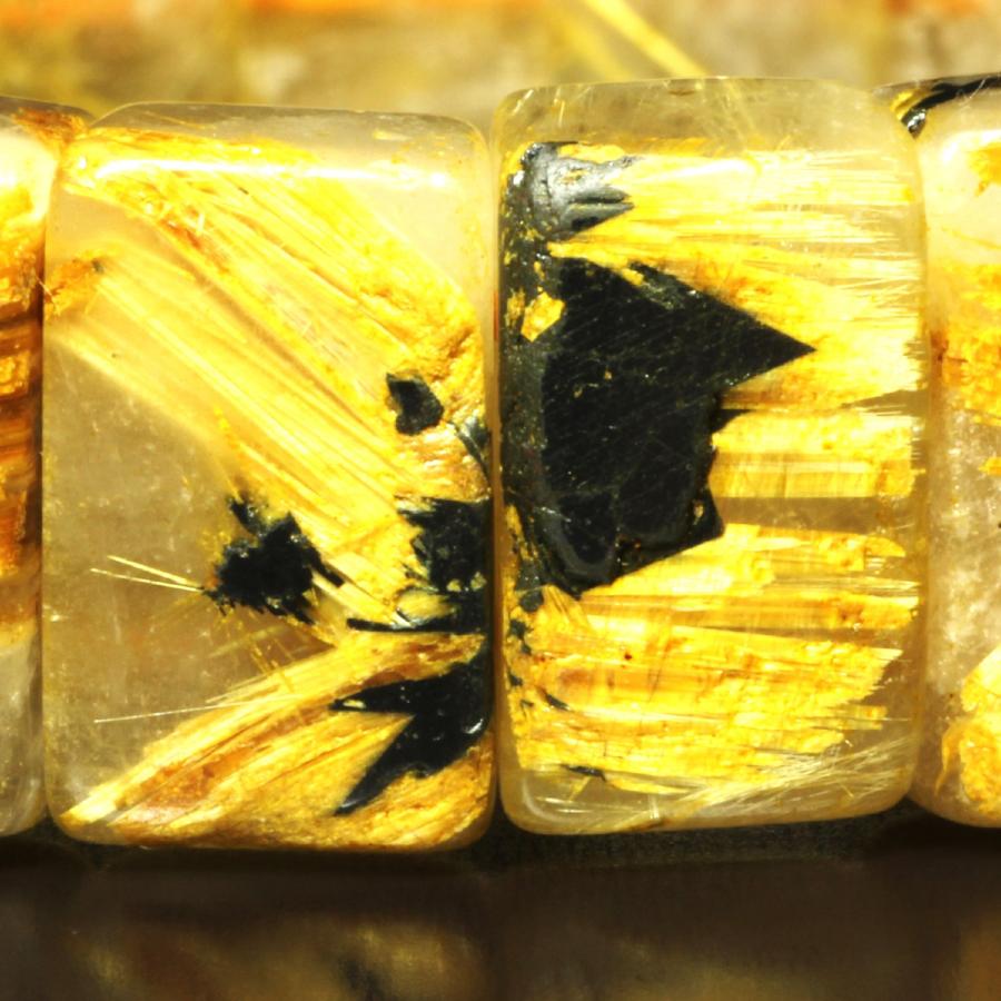 天然石 太陽放射ルチル バングル 者の証に 16mm 一点物 55g THB 17 