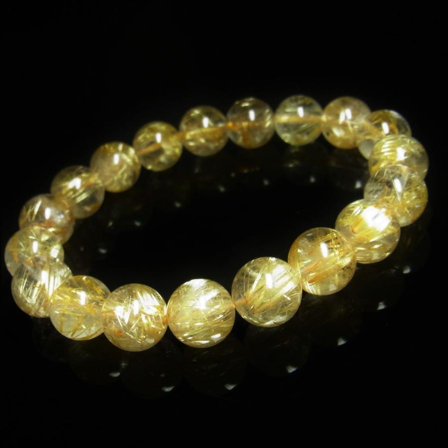 11ミリ おすすめ 一点物 ゴールド タイチンルチル ブレスレット