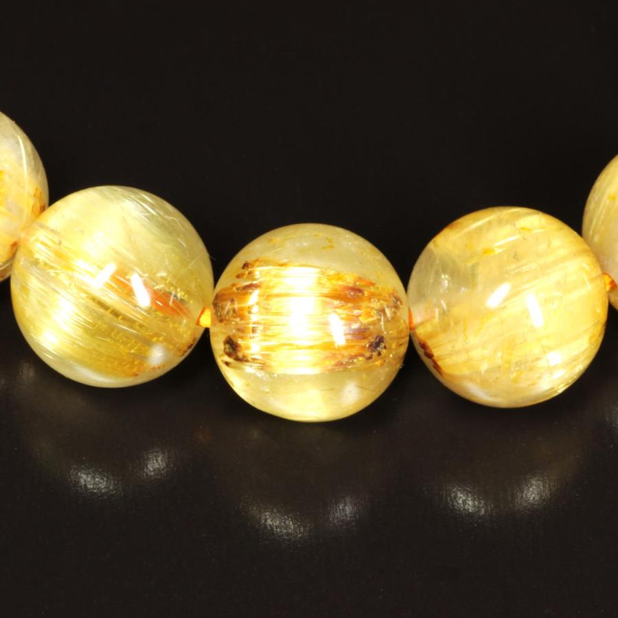 太陽タイチンルチル 9mm ブレスレット 太陽放射 金運最強 太陽放射