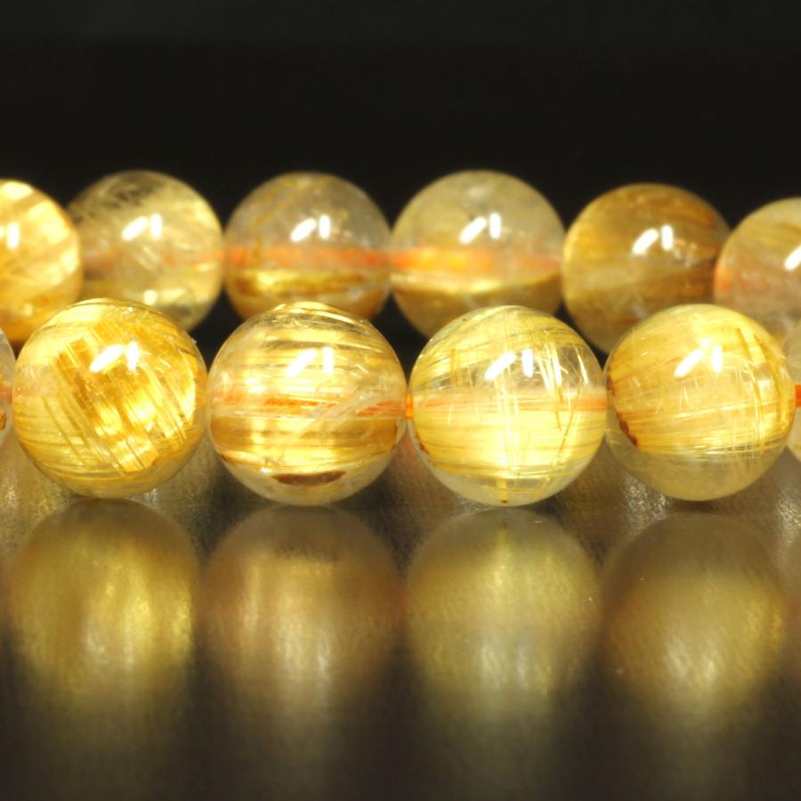 タイチンルチル ブレスレット キャッツアイ効果も 9ミリ 一点物 TKR50 【開運セット】  プレゼントの画像