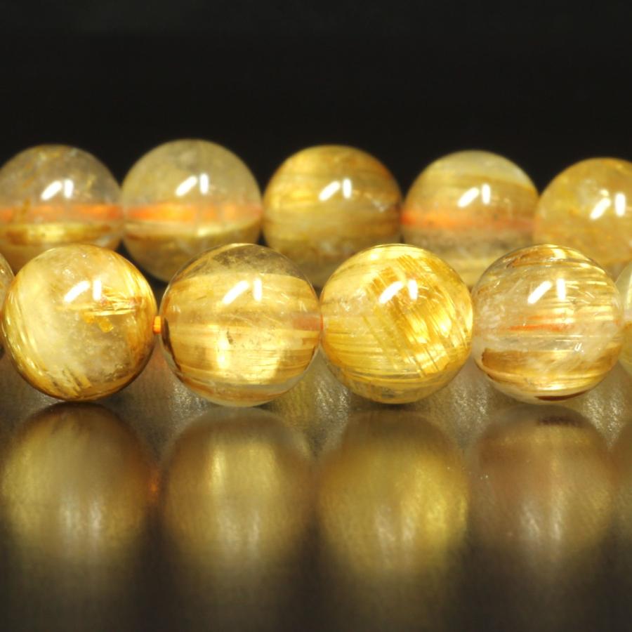 タイチンルチル ブレスレット キャッツアイ効果も 9ミリ 一点物 TKR50 【開運セット】  プレゼントの画像