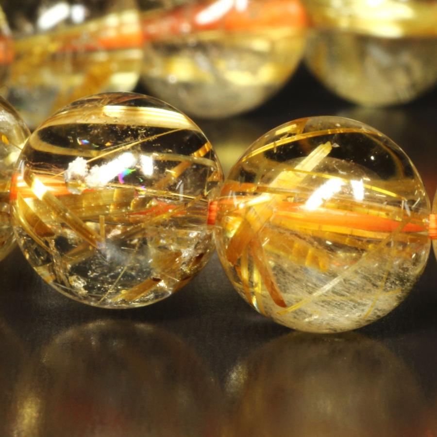 タイチンルチル ブレスレット 黄金オーラが半端ない 11ミリ 一点物 TPr3 【大開運セット】 お守り ギフト   プレゼントの画像