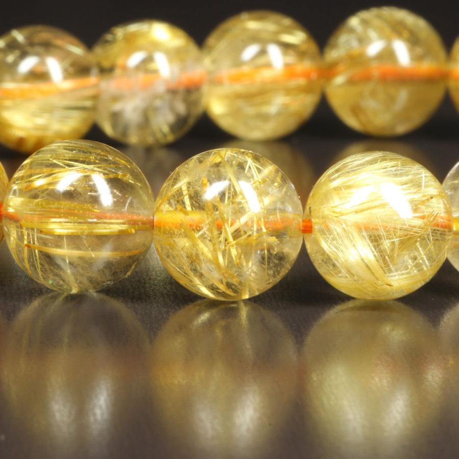 タイチンルチル ブレスレット 極太金針の輝きがすごい 10ミリ 一点物 TPr6 【大開運セット】 お守り   プレゼントの画像