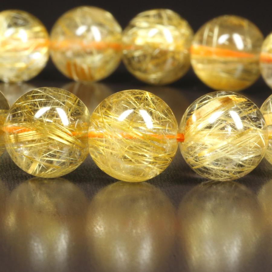 タイチンルチル ブレスレット 極太金針の輝きがすごい 10ミリ 一点物 TPr6 【大開運セット】 お守り   プレゼントの画像