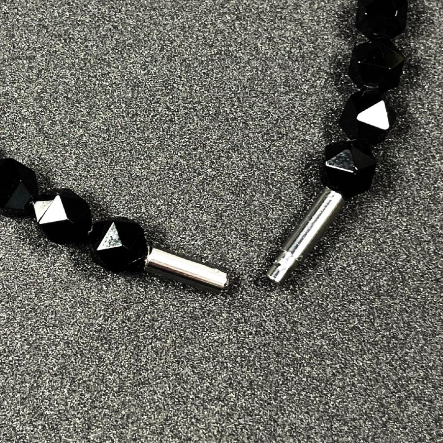 ワイルドに決まる浮彫皇帝龍水晶プレート 20 面カットオニキス 磁気 ヘマタイト ネックレス 金運 芸能人 URN 14の画像