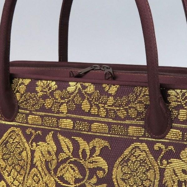 京都西陣 帯地 】 横長 利休バッグ 高級仕立 日本製 : 京みやび