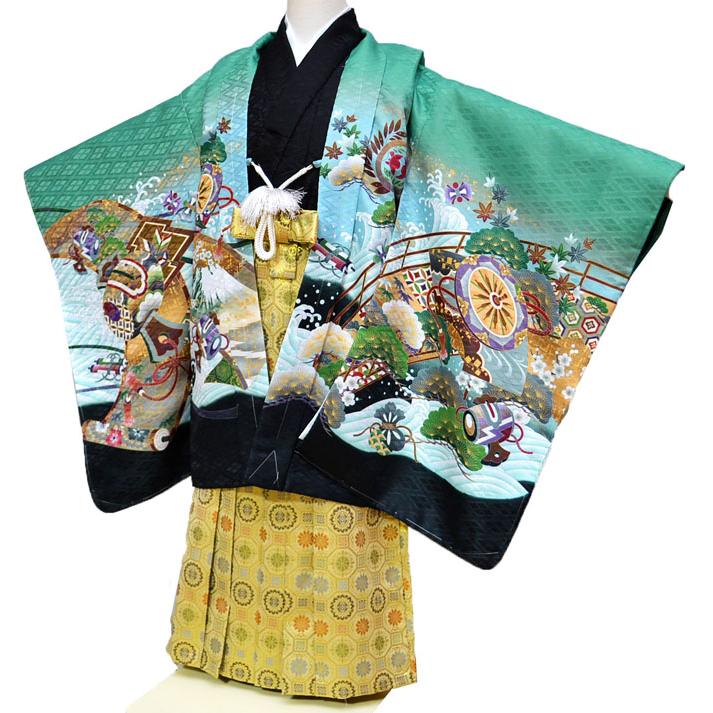 七五三 着物 男の子 袴 セット お祝い着 5歳羽織袴 フルセット