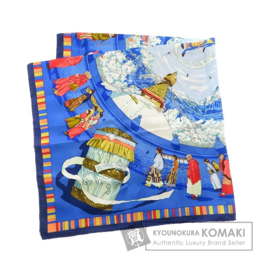 HERMES エルメス カレ90 PRIERES AU VENT スカーフシルク レディース  