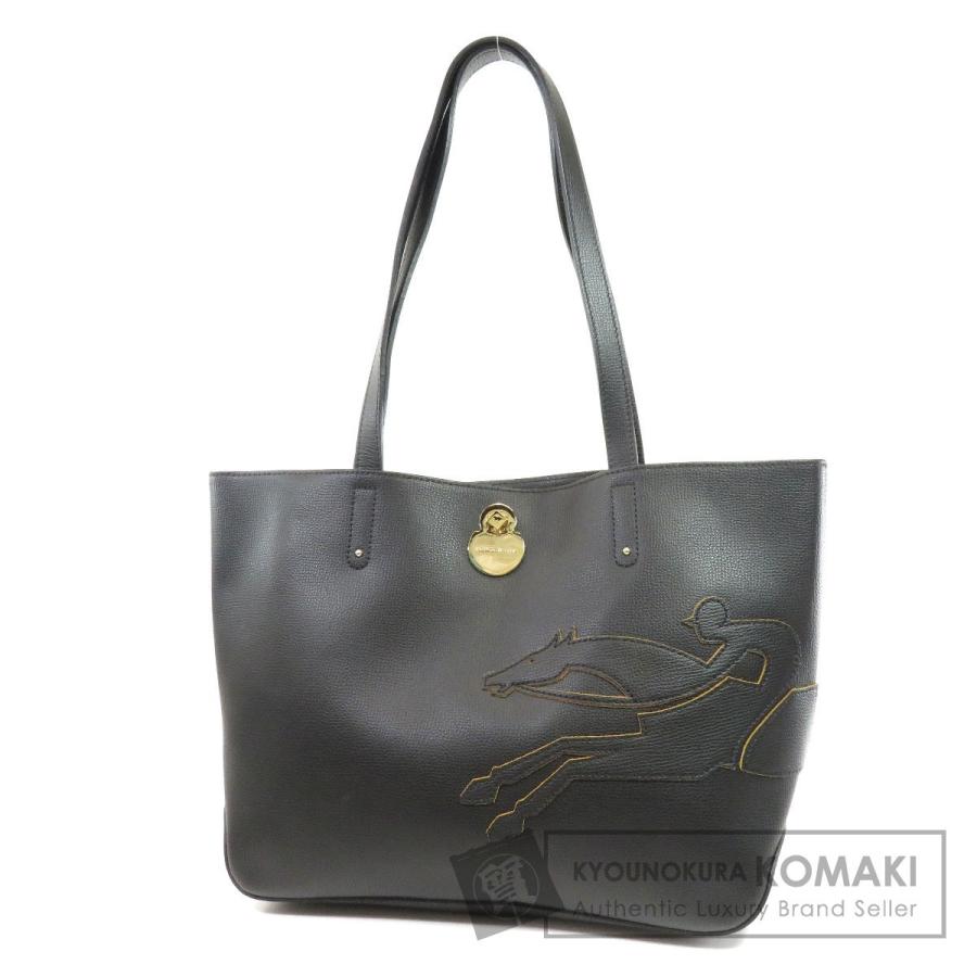 LONGCHAMP ロンシャン ホースモチーフ トートバッグ レザー レディース 