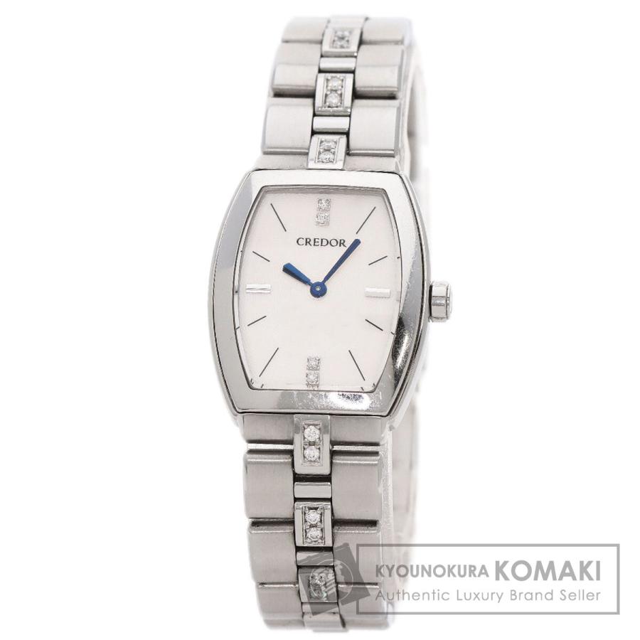 SEIKO セイコー GSWE961 クレドール シグノ ダイヤモンド 腕時計 SS SS レディース [中古] SEIKO（セイコー） GSWE961 クレドール シグノ ダイヤモンド 腕時計