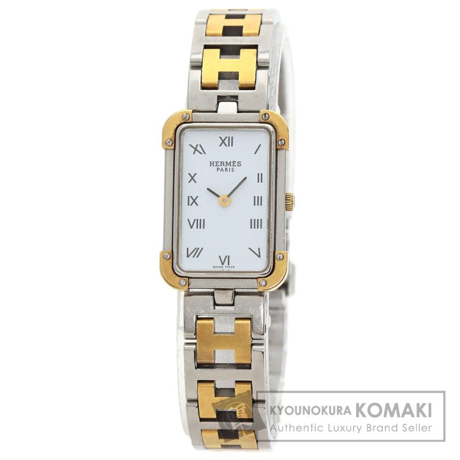 HERMES エルメス CR1.220 クロアジュール 腕時計 SS SSxGP レディース [中古] HERMES（エルメス） CR1.220 クロアジュール 腕時計 ステンレス