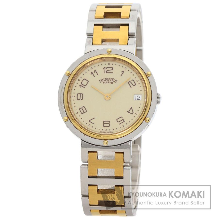 HERMES エルメス クリッパー 旧ベルト 腕時計 SS SSxGP レディース [中古] HERMES（エルメス） クリッパー 旧ベルト 腕時計 ステンレススチール