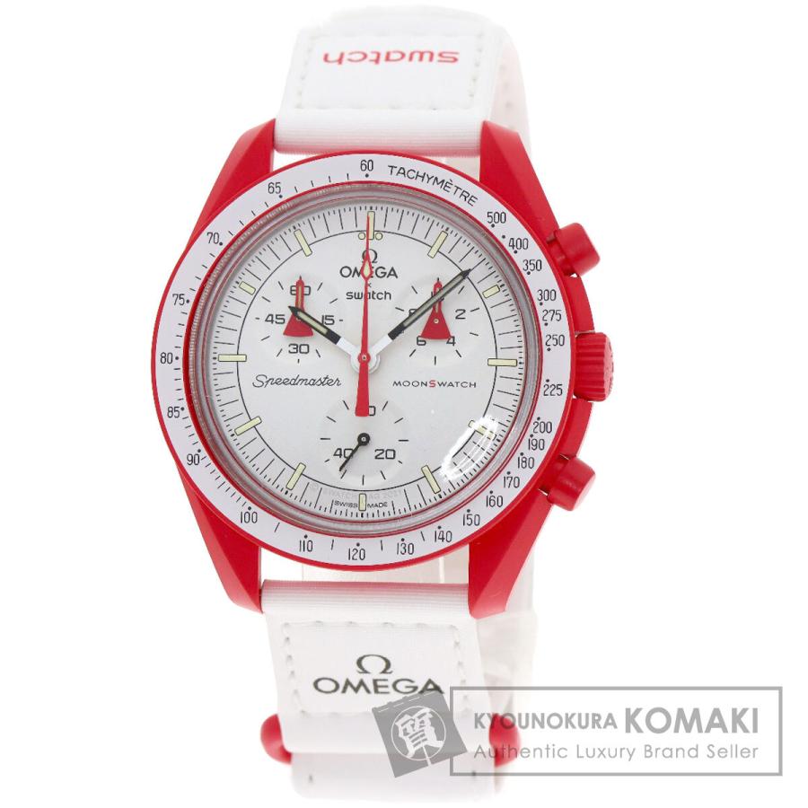 Swatch スウォッチ S033R100 MISSION TO MARS  スピードマスター オメガ コラボ 腕時計 セラミック ナイロン メンズ [中古] Swatch（スウォッチ） S033R100 MISSION TO MARS スピードマスター