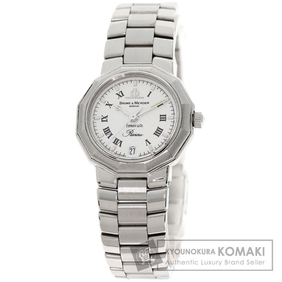 Baume & Mercier ボーム＆メルシェ MV040078 リビエラ Wネーム ティファニーコラボ 腕時計 SS SS レディース [中古] Baume & Mercier ボーム＆メルシェ MV040078 リビエラ Wネーム