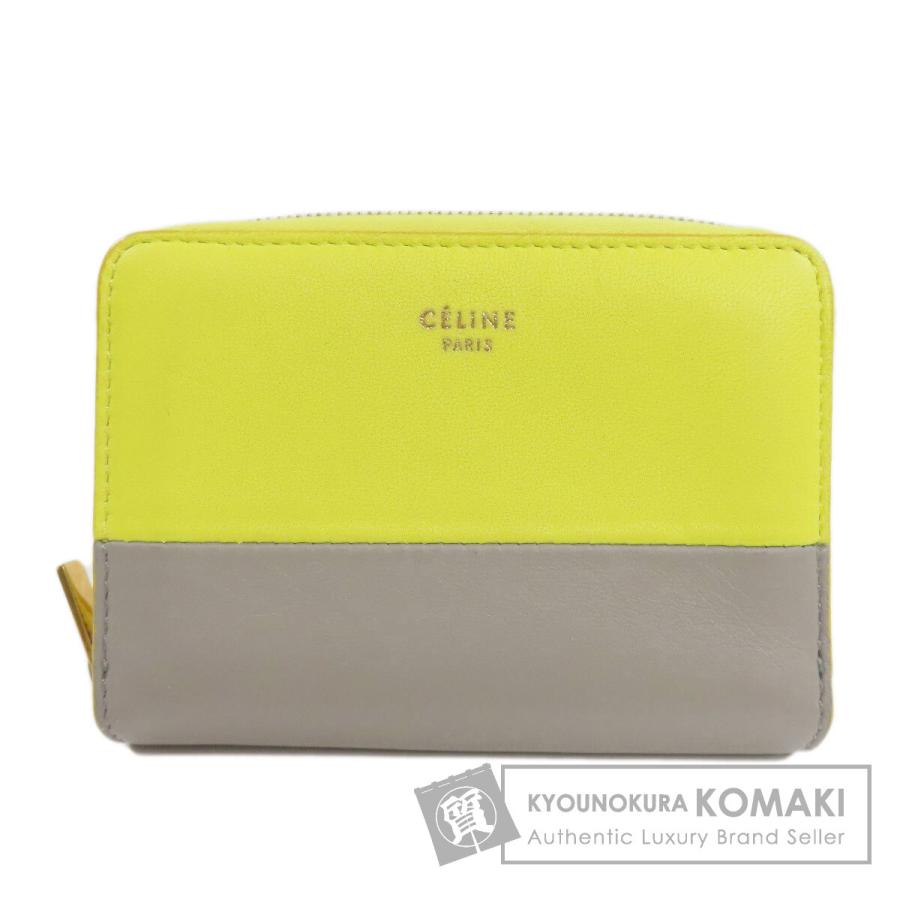 美品⭐︎正規品⭐︎可愛いくて便利CELINEケース　セリーヌ　ロゴ　小銭入れ CELINE（セリーヌ） ロゴ コインケース レザー レディース 中古