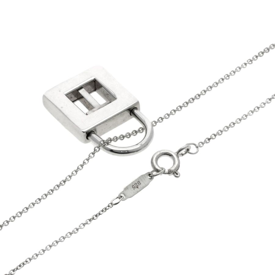 美品◎ ティファニー イニシャルT カデナ 南京錠 ネックレス シルバー925 TIFFANY&Co.（ティファニー） イニシャル T カデナロック ネックレス