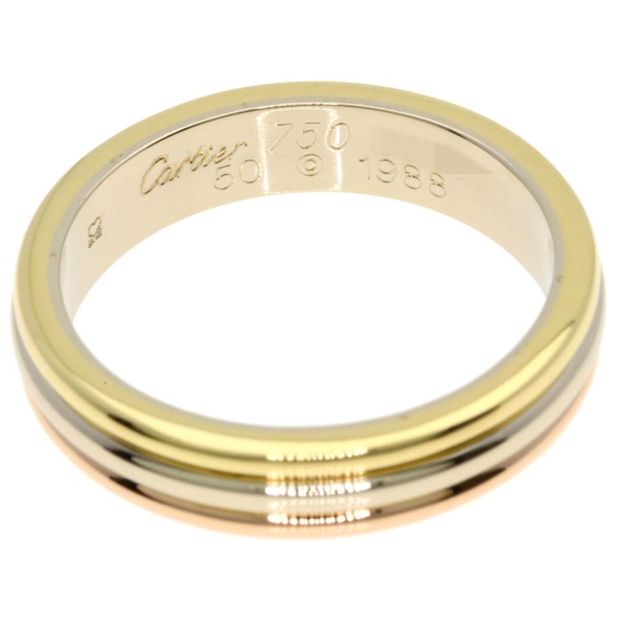 Cartier　カルティエ　K18スリーカラーウエディングリング 58号750 Cartier（カルティエ） スリーカラー #50 リング・指輪 K18イエロー