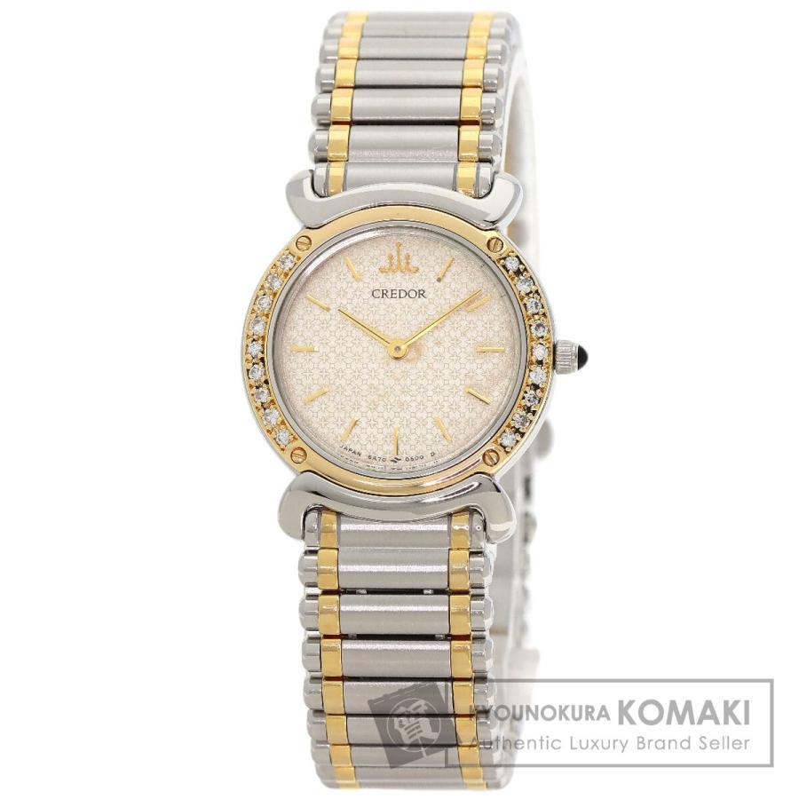 SEIKO（セイコー） 5A70-0210 クレドール ベゼル ダイヤモンド 腕時計