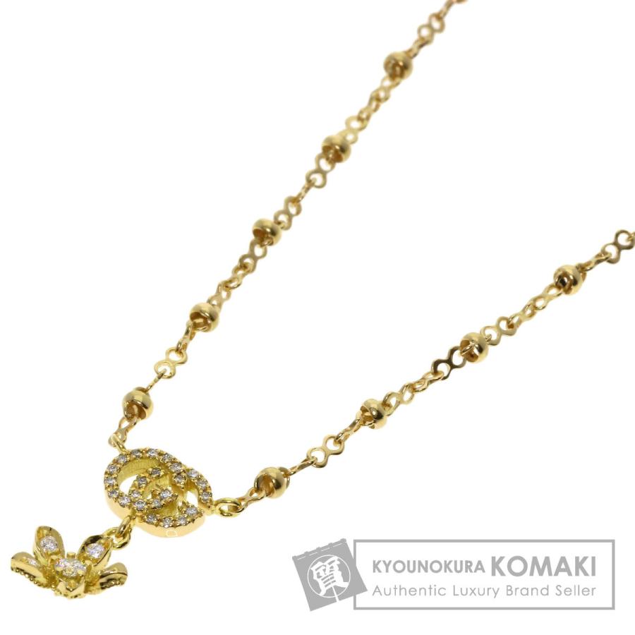 GUCCI（グッチ） GG フローラ ダイヤモンド ネックレス K18イエロー 