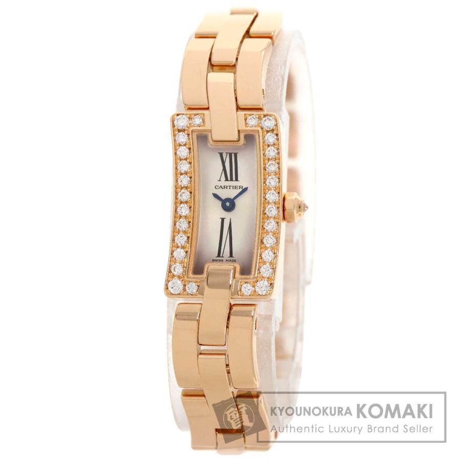 CARTIER カルティエ WG40023J バレリーナ ダイヤモンド 腕時計 K18PG K18PG ダイヤモンド レディース [中古] Cartier（カルティエ） WG40023J バレリーナ ダイヤモンド 腕時計 K18