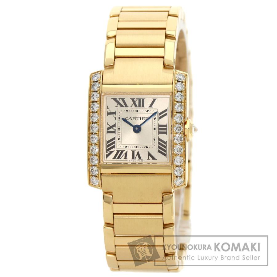 CARTIER カルティエ WJTA0039 タンクフランセーズSM ダイヤモンド 腕時計 K18YG K18YG ダイヤモンド レディース [中古] Cartier（カルティエ） WJTA0039 タンクフランセーズSM ダイヤモンド