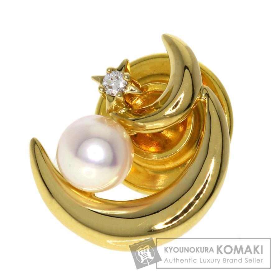 MIKIMOTO（ミキモト） パール ダイヤモンド ピンブローチ ブローチ K18 