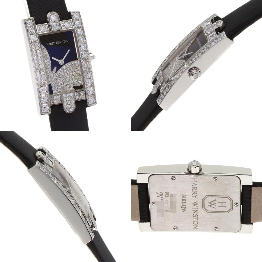 HARRY WINSTON ハリーウィンストン 310LQW アヴェニュー ナイト パピヨン 腕時計 K18WG 革 レディース [中古] HARRY WINSTON ハリーウィンストン 310LQW アヴェニュー ナイト