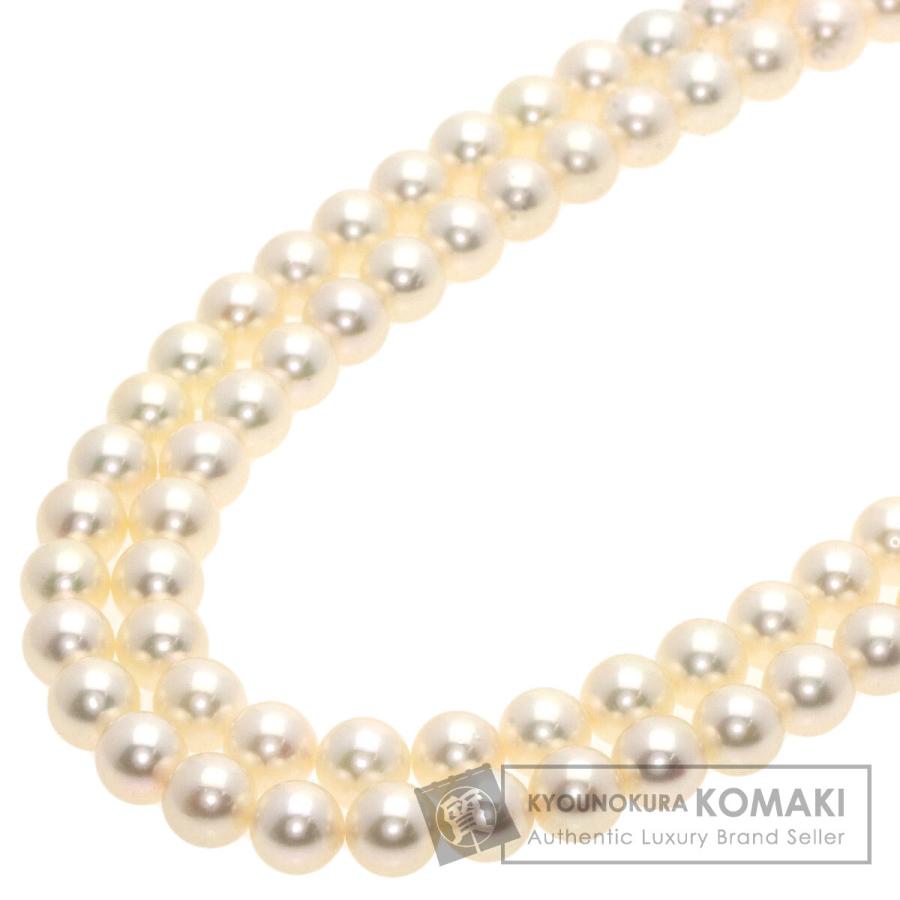 MIKIMOTO（ミキモト） パール 真珠 2連 ネックレス K14ホワイト