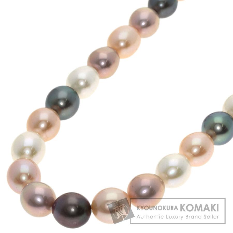MIKIMOTO（ミキモト） マルチカラー 淡水パール 真珠 ネックレス K18