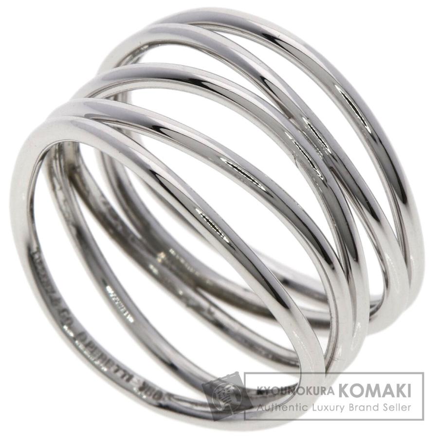 4°c ホワイトゴールド K18 ウェーブ　リング　5号 TIFFANY&Co.（ティファニー） ウェーブ 5ロウ リング・指輪 K18