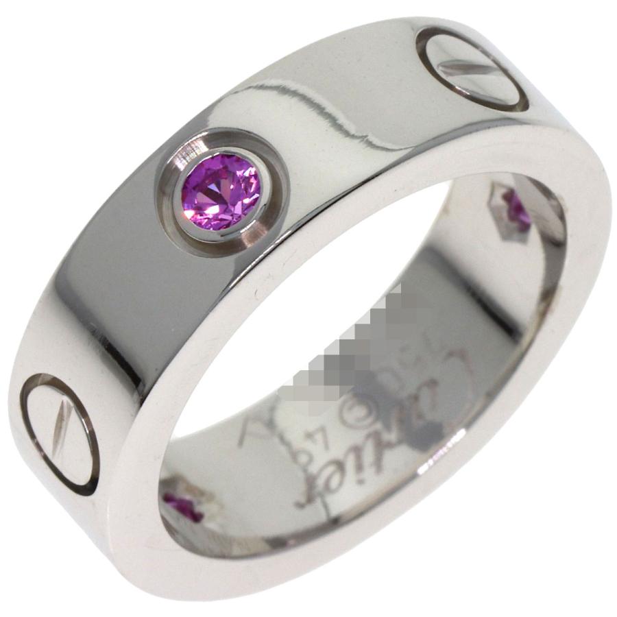 Cartier（カルティエ） ラブリング ハーフ ピンクサファイア #49
