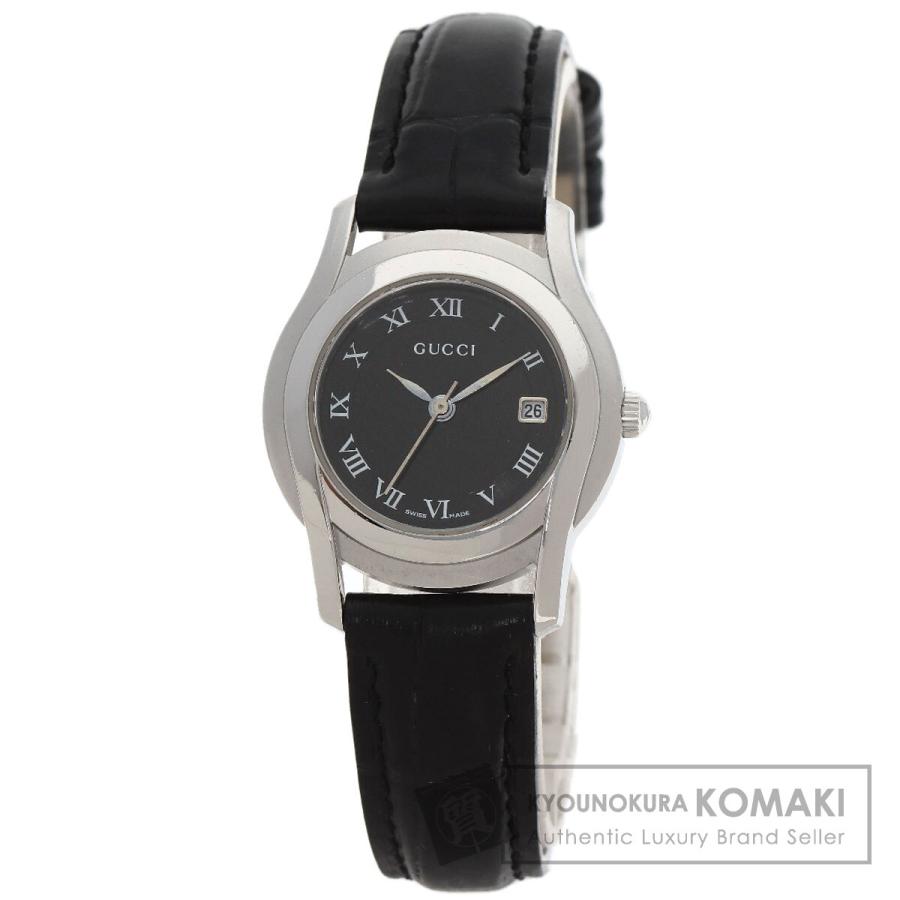 GUCCI グッチ 5500L ラウンドフェイス 腕時計 SS SS レディース [中古] GUCCI - GUCCI グッチ 5500L ラウンドフェイス 腕時計 SS SS