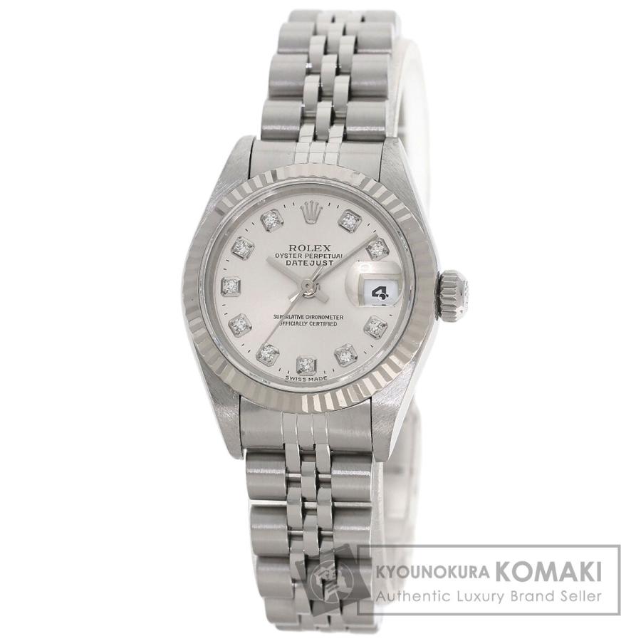 さ*ん様 ロレックス デイトジャスト 69174 WG/ステンレスコンビ 純正コ ROLEX（ロレックス） 69174G デイトジャスト 10P ダイヤモンド 腕時計