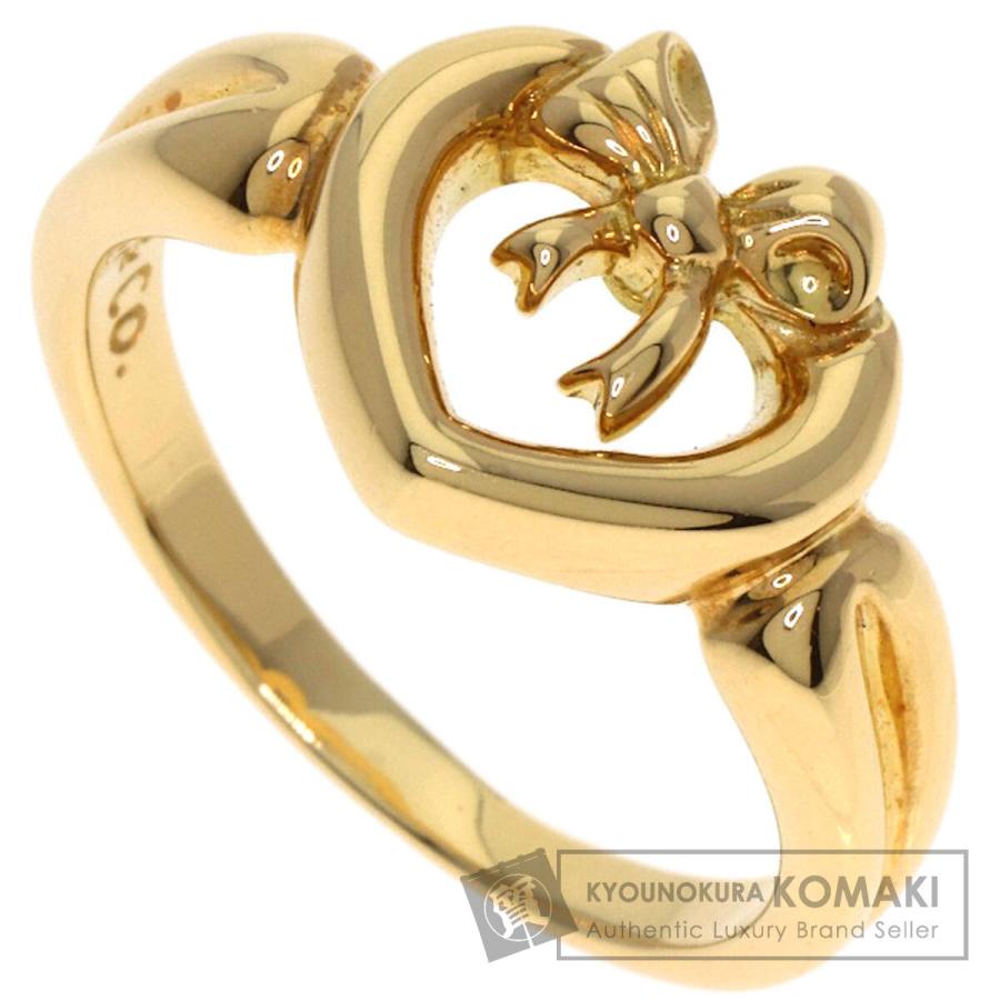 TIFFANY&Co.（ティファニー） リボン ハート リング・指輪 K18イエロー 