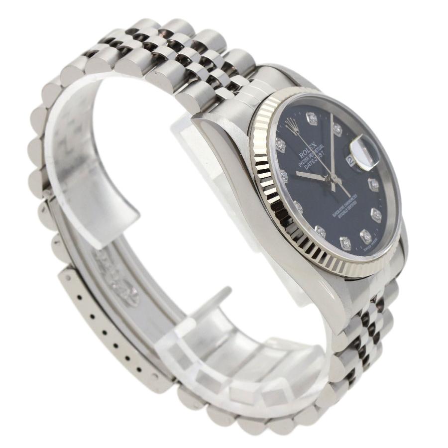 ROLEX ロレックス 16234G デイトジャスト 10P ダイヤモンド 腕時計 SS SS K18WG メンズ [中古] ROLEX（ロレックス） 16234G デイトジャスト 10P ダイヤモンド 腕時計
