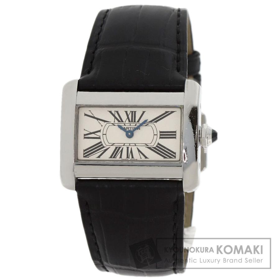 カルティエ 【CARTIER】 タンク ディヴァン ミニ W6300255 レディース シルバー ステンレススティール 腕時計 時計 TANK DIVAN MINI SILVER SS 【中古】 Cartier - カルティエ 【CARTIER】 タンク ディヴァン ミニ W6300255